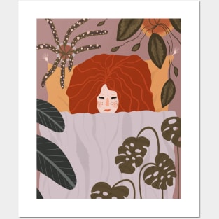 Cozy plant lady Posters and Art